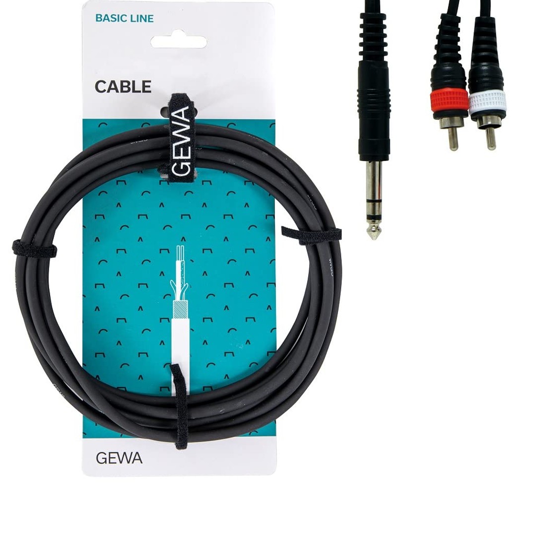 Gewa - Basic Line - Stereo Jack / RCA 1.5m 190.150