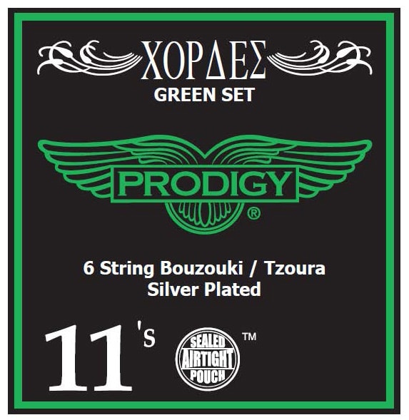 PRODIGY Green 6 Χορδές Μπουζούκι/ Τζουρά 11s