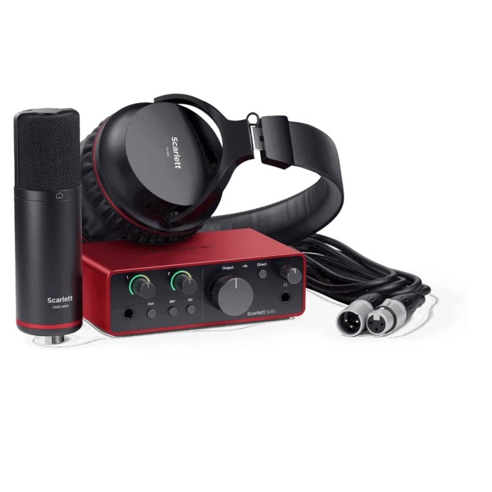 Focusrite Scarlett Solo Studio 4th Gen, Ολοκληρωμένο πακέτο ηχογράφησης  