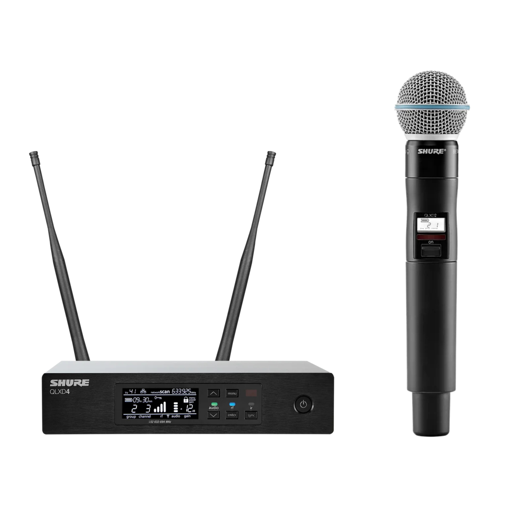 Shure QLXD24 / Beta 58A Ασύρματο Δυναμικό Μικρόφωνο