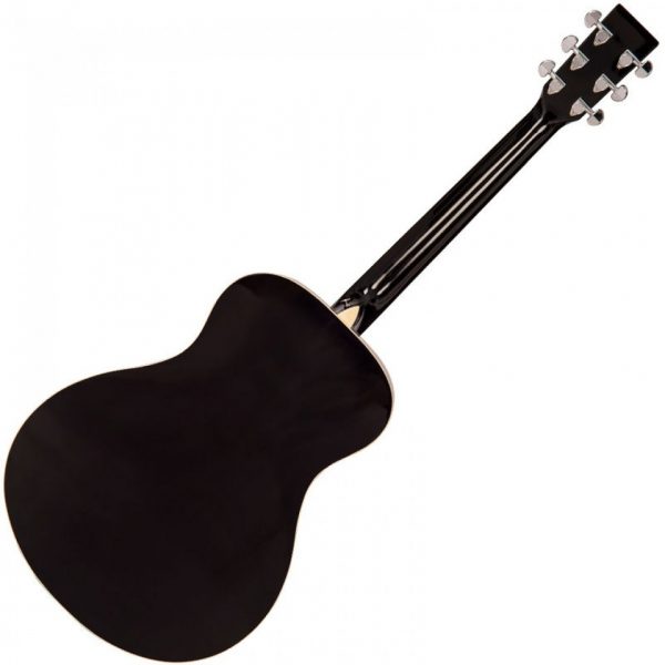 Pr365bi24034 v300bk vintage folk guitar solid top black imd