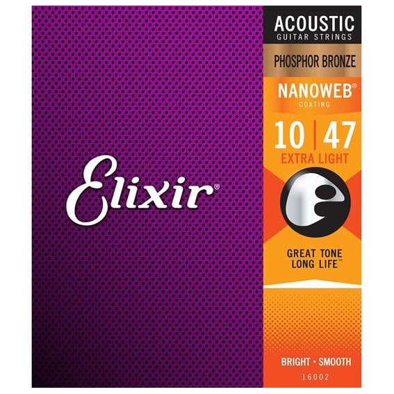 Elixir 16002 nanoweb extra light Χορδές phosphor bronze Ακουστικής Κιθάρας 363440